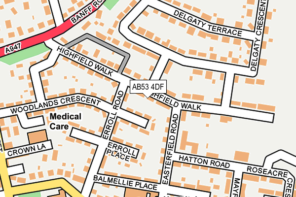AB53 4DF map - OS OpenMap – Local (Ordnance Survey)
