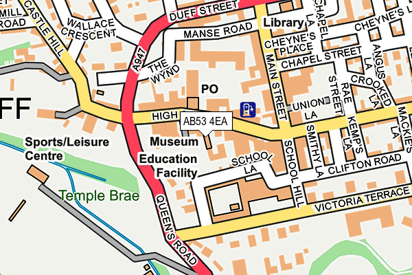 AB53 4EA map - OS OpenMap – Local (Ordnance Survey)