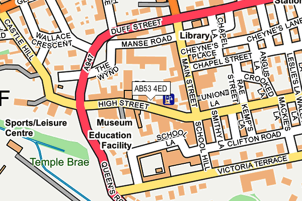 AB53 4ED map - OS OpenMap – Local (Ordnance Survey)