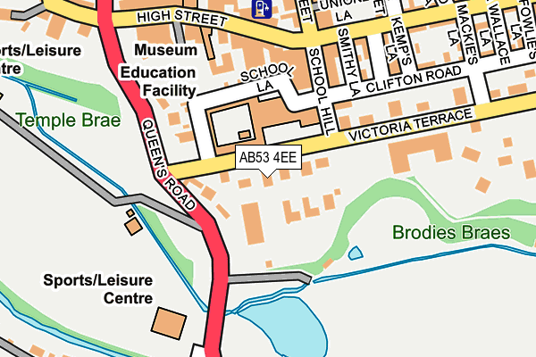 AB53 4EE map - OS OpenMap – Local (Ordnance Survey)