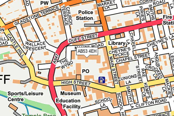 AB53 4EH map - OS OpenMap – Local (Ordnance Survey)