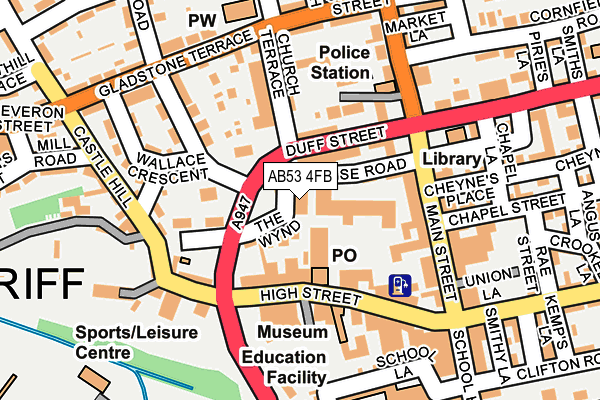 AB53 4FB map - OS OpenMap – Local (Ordnance Survey)
