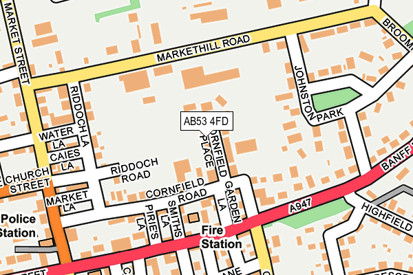 AB53 4FD map - OS OpenMap – Local (Ordnance Survey)