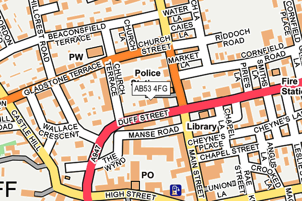AB53 4FG map - OS OpenMap – Local (Ordnance Survey)