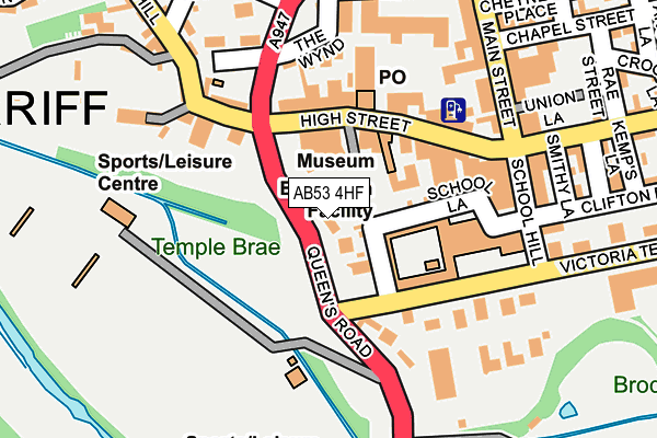 AB53 4HF map - OS OpenMap – Local (Ordnance Survey)