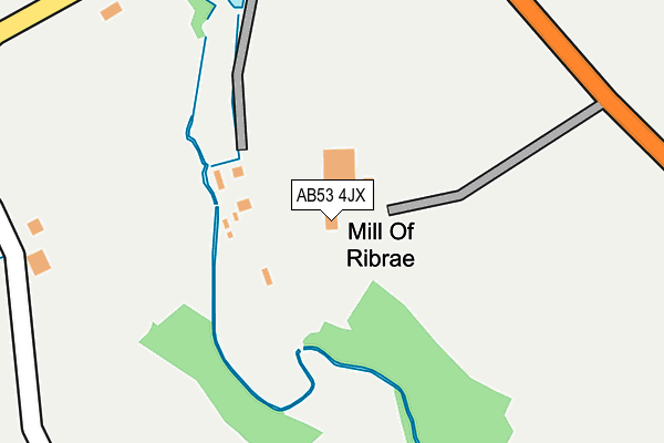AB53 4JX map - OS OpenMap – Local (Ordnance Survey)