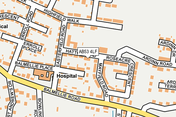 AB53 4LF map - OS OpenMap – Local (Ordnance Survey)
