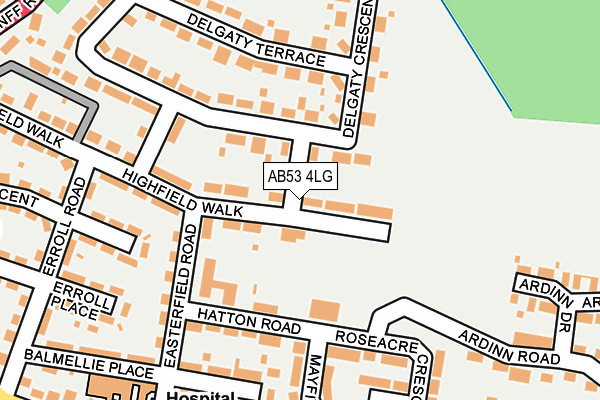 AB53 4LG map - OS OpenMap – Local (Ordnance Survey)
