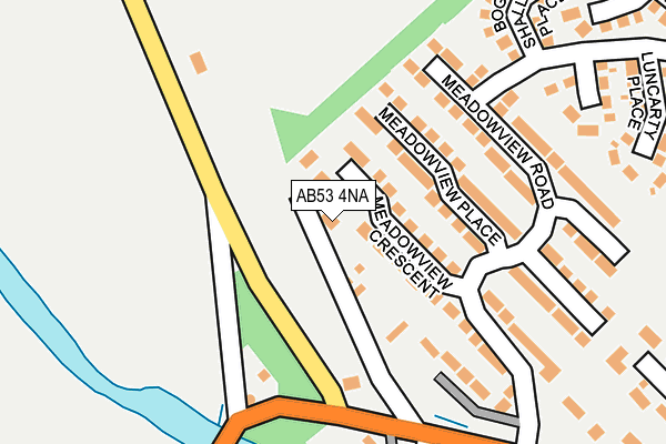 AB53 4NA map - OS OpenMap – Local (Ordnance Survey)