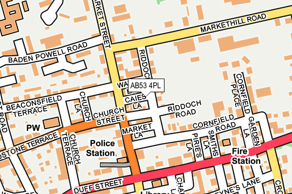 AB53 4PL map - OS OpenMap – Local (Ordnance Survey)