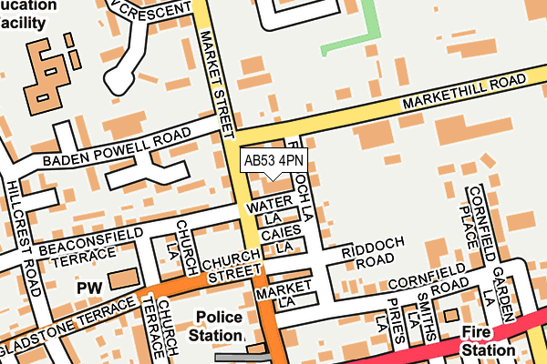 AB53 4PN map - OS OpenMap – Local (Ordnance Survey)
