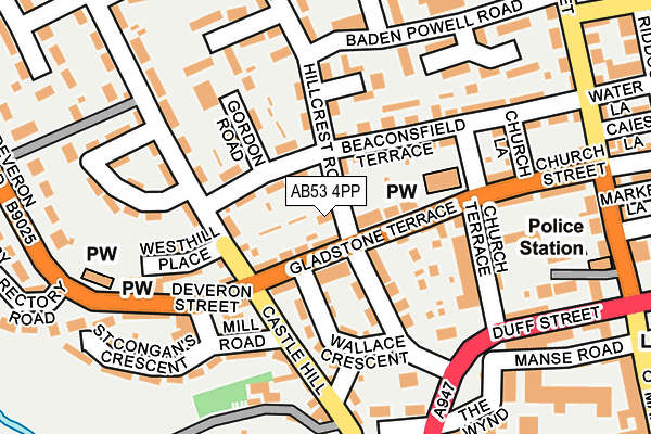 AB53 4PP map - OS OpenMap – Local (Ordnance Survey)