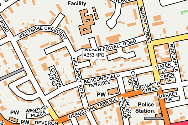 AB53 4PQ map - OS OpenMap – Local (Ordnance Survey)