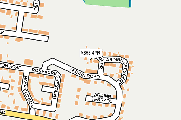 AB53 4PR map - OS OpenMap – Local (Ordnance Survey)