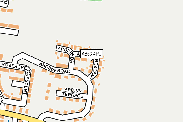 AB53 4PU map - OS OpenMap – Local (Ordnance Survey)