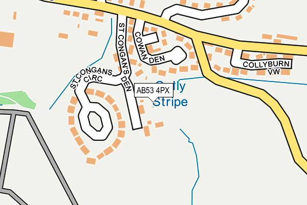 AB53 4PX map - OS OpenMap – Local (Ordnance Survey)