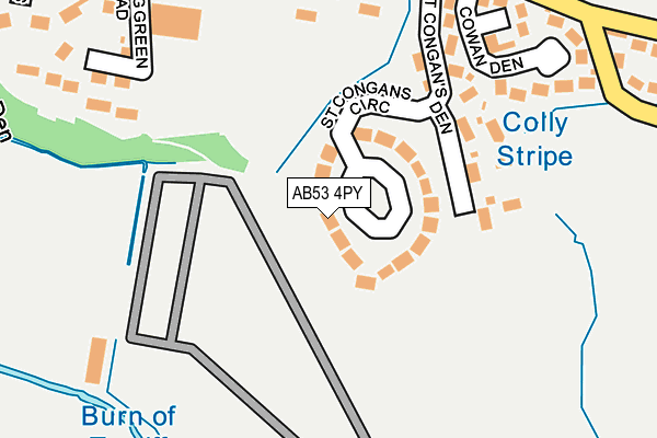 AB53 4PY map - OS OpenMap – Local (Ordnance Survey)
