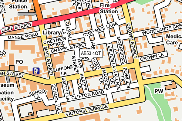 AB53 4QT map - OS OpenMap – Local (Ordnance Survey)