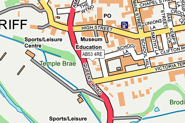 AB53 4RE map - OS OpenMap – Local (Ordnance Survey)
