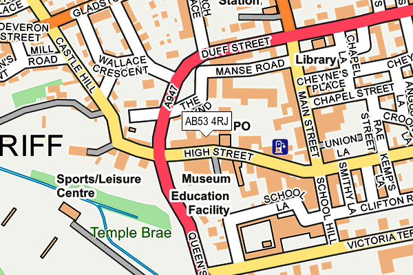 AB53 4RJ map - OS OpenMap – Local (Ordnance Survey)