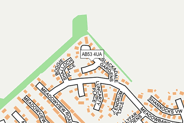 AB53 4UA map - OS OpenMap – Local (Ordnance Survey)