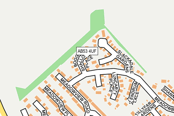 AB53 4UF map - OS OpenMap – Local (Ordnance Survey)