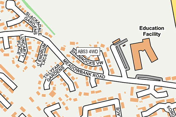 AB53 4WD map - OS OpenMap – Local (Ordnance Survey)