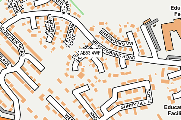 AB53 4WF map - OS OpenMap – Local (Ordnance Survey)