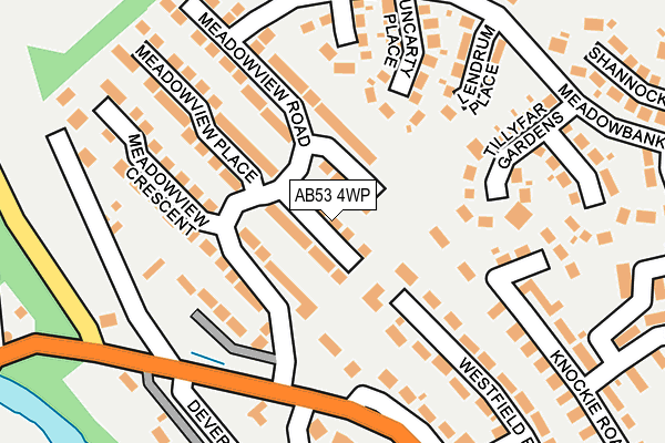 AB53 4WP map - OS OpenMap – Local (Ordnance Survey)