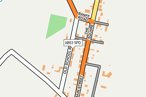 AB53 5PD map - OS OpenMap – Local (Ordnance Survey)