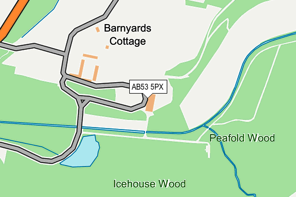 AB53 5PX map - OS OpenMap – Local (Ordnance Survey)