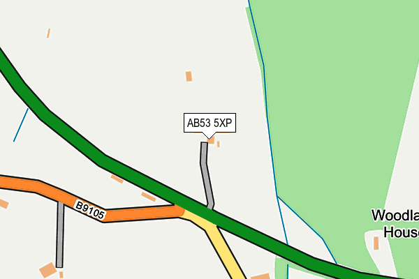 AB53 5XP map - OS OpenMap – Local (Ordnance Survey)