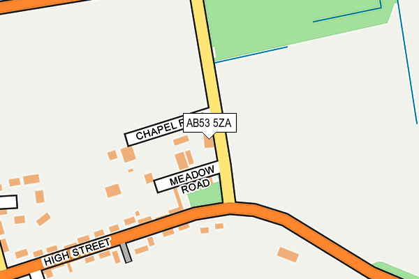 AB53 5ZA map - OS OpenMap – Local (Ordnance Survey)