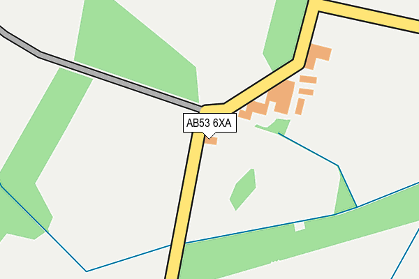 AB53 6XA map - OS OpenMap – Local (Ordnance Survey)
