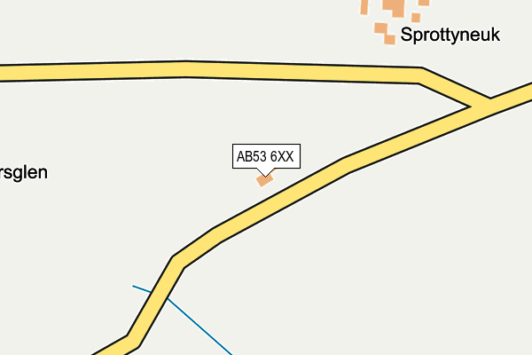 AB53 6XX map - OS OpenMap – Local (Ordnance Survey)