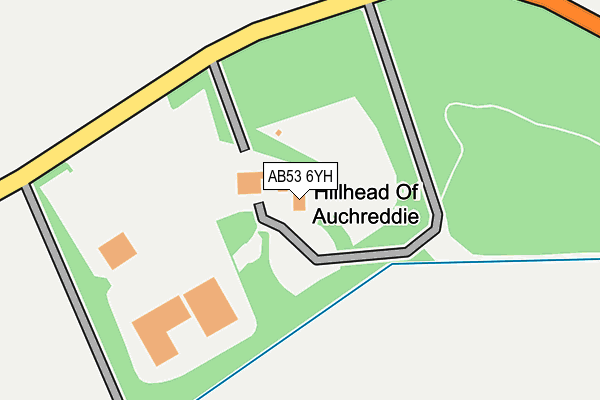 AB53 6YH map - OS OpenMap – Local (Ordnance Survey)