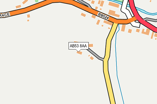 AB53 8AA map - OS OpenMap – Local (Ordnance Survey)