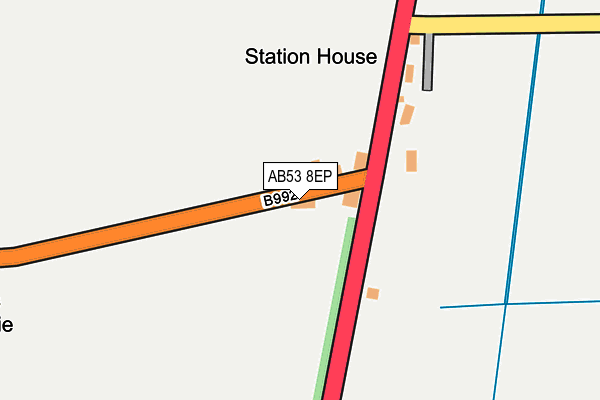 AB53 8EP map - OS OpenMap – Local (Ordnance Survey)