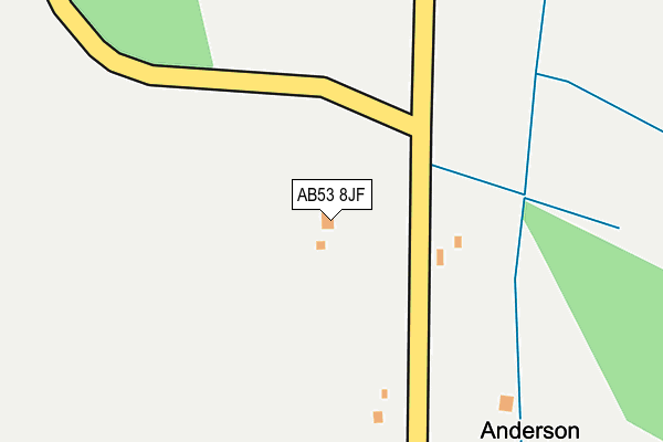 AB53 8JF map - OS OpenMap – Local (Ordnance Survey)