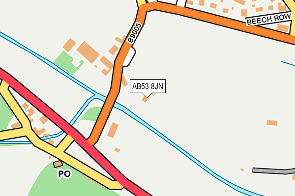 AB53 8JN map - OS OpenMap – Local (Ordnance Survey)