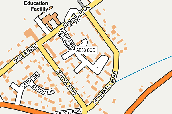 AB53 8QD map - OS OpenMap – Local (Ordnance Survey)