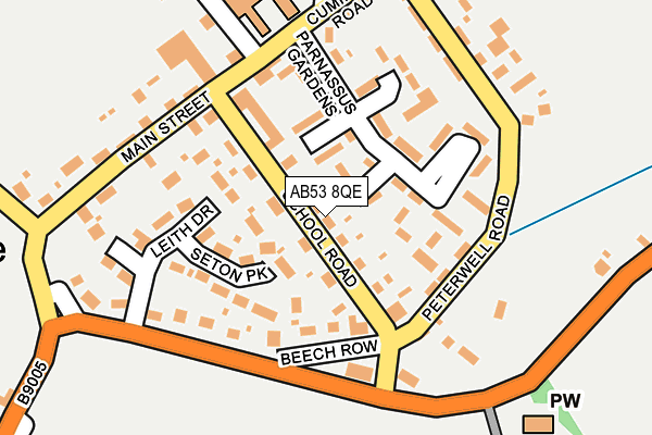AB53 8QE map - OS OpenMap – Local (Ordnance Survey)