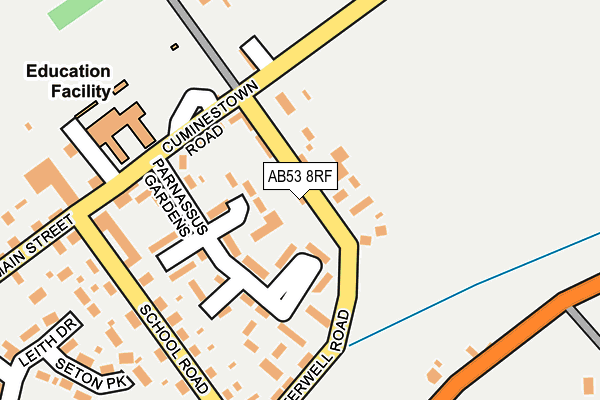 AB53 8RF map - OS OpenMap – Local (Ordnance Survey)