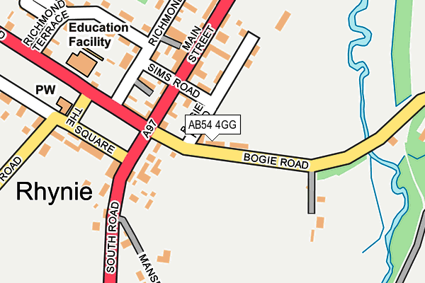 AB54 4GG map - OS OpenMap – Local (Ordnance Survey)