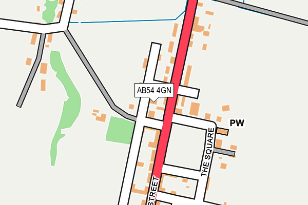 AB54 4GN map - OS OpenMap – Local (Ordnance Survey)