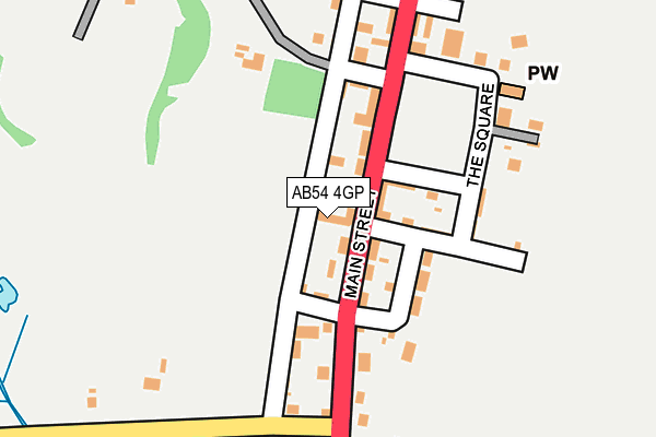 AB54 4GP map - OS OpenMap – Local (Ordnance Survey)