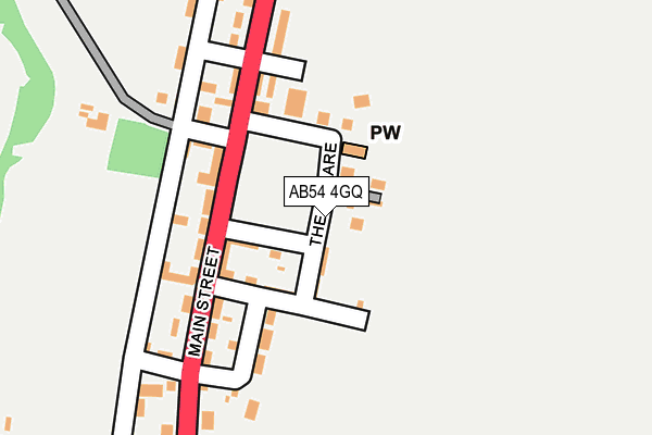 AB54 4GQ map - OS OpenMap – Local (Ordnance Survey)