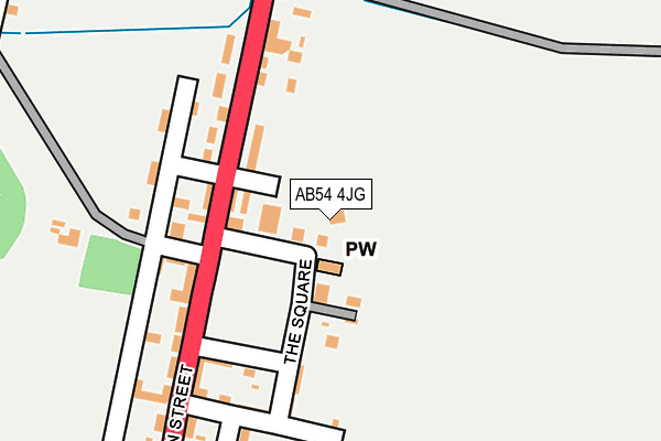 AB54 4JG map - OS OpenMap – Local (Ordnance Survey)