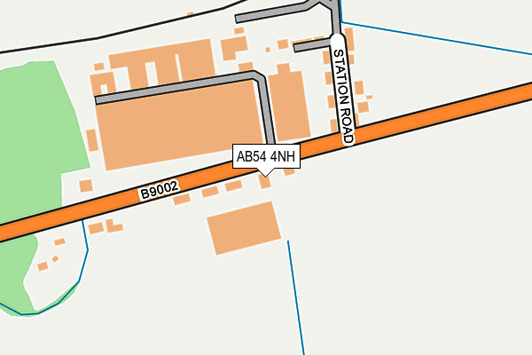 AB54 4NH map - OS OpenMap – Local (Ordnance Survey)