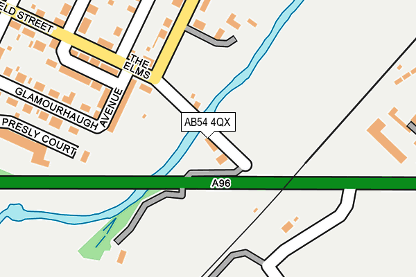 AB54 4QX map - OS OpenMap – Local (Ordnance Survey)